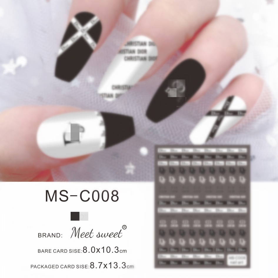 MS-C008レディース白黒オーバル