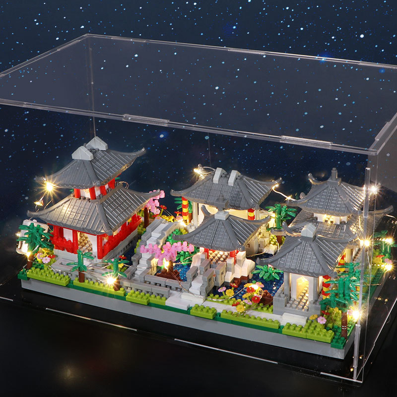 【大サイズ】蘇州庭園-中級院 (照明 + 工具 + 高級展示箱)