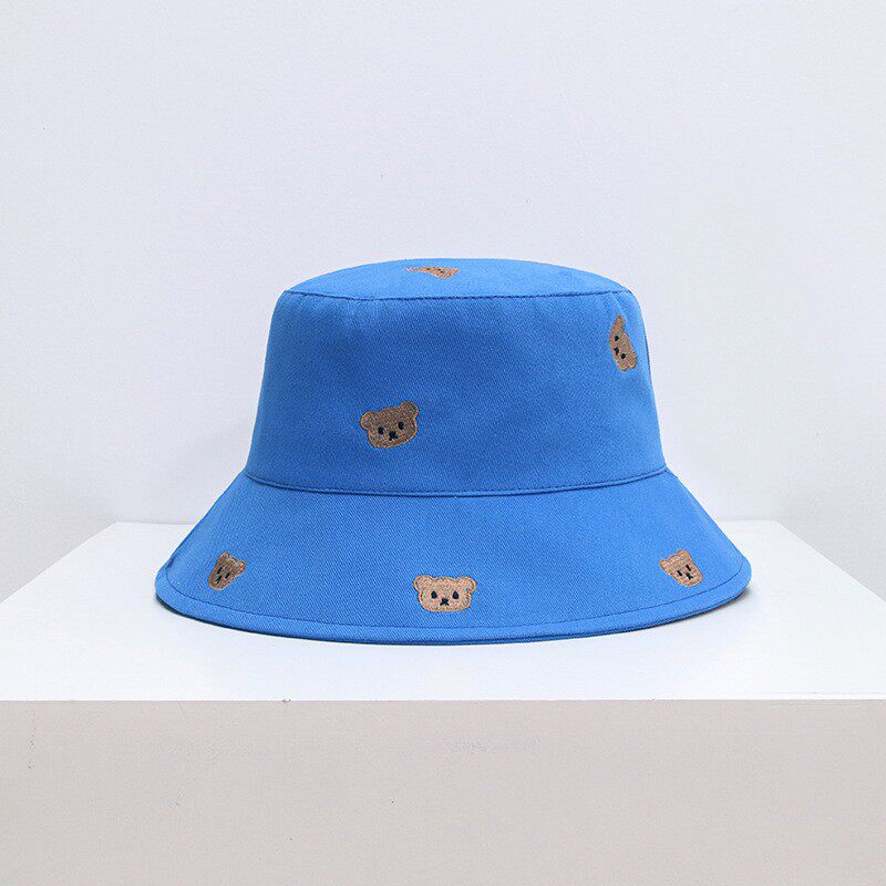E-342の青いベアー刺繍漁師帽