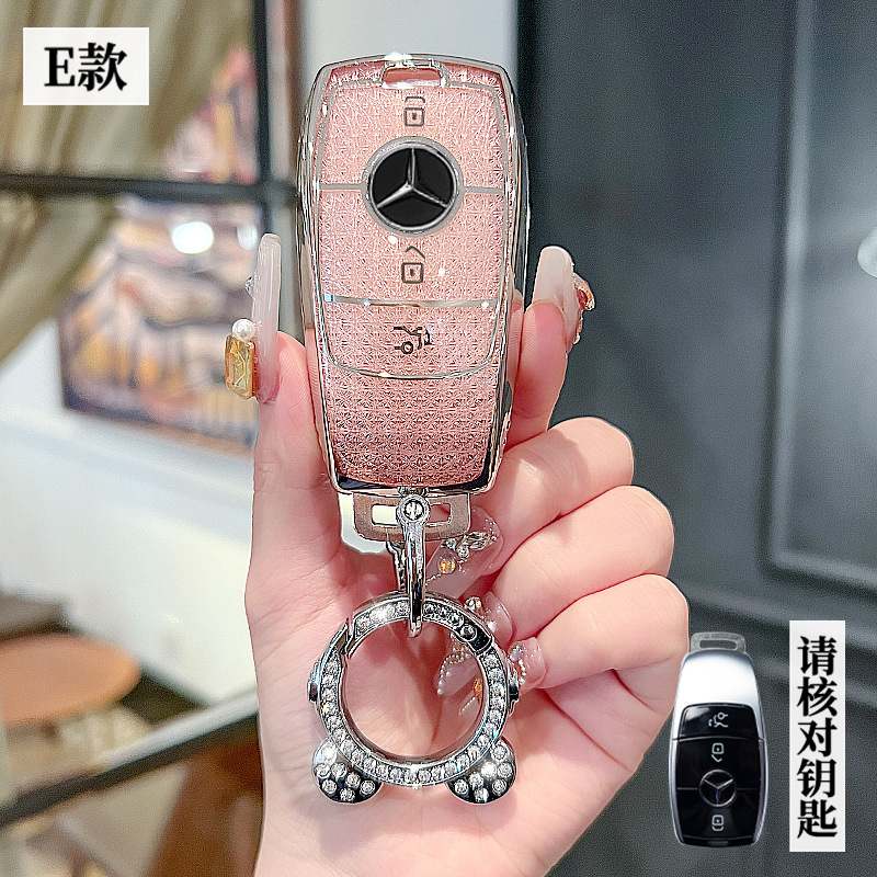 Mercedes-Benz E-smart 3ボタン[クリスタルピンクシングルシェル]+アストロノートダイヤモンドバックル