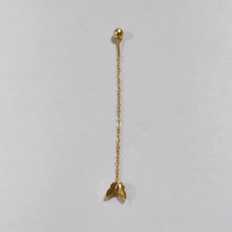 長い金色の蝶の耳のワイヤー 1