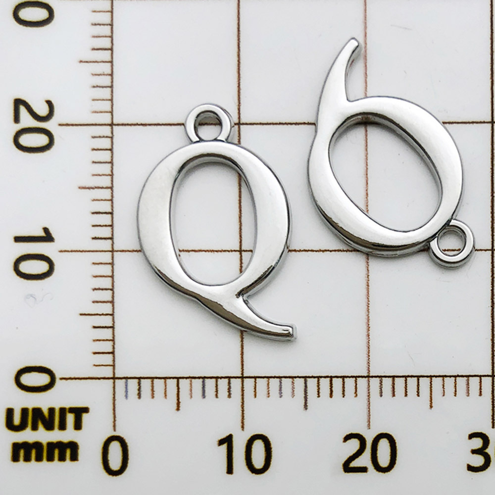 1 ホワイト K ラックメッキ文字 Q-12x20mm-0.9g