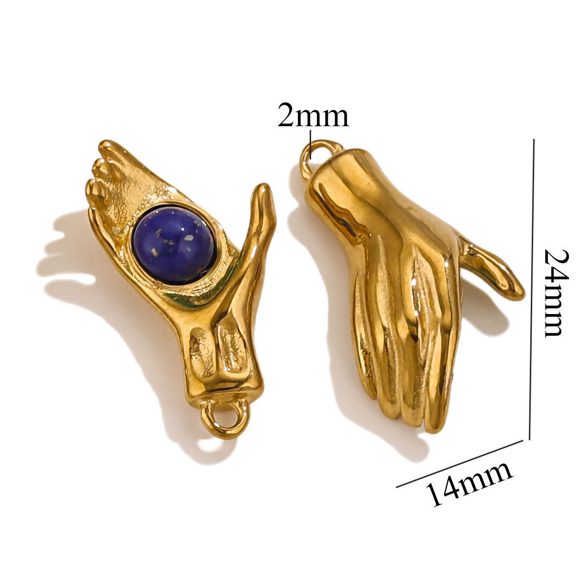 ゴールデンパーム+天然サファイアストーン