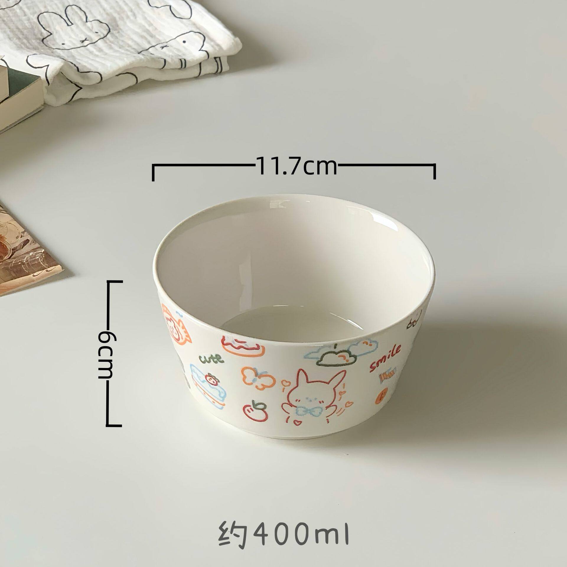 グラフィティ バーガー ラビット - 4.5inch ラウンド ボウル