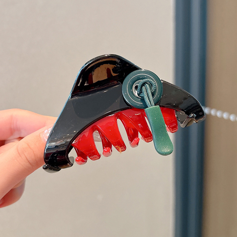 2#黒色ボタンクリップ AB面 9cm