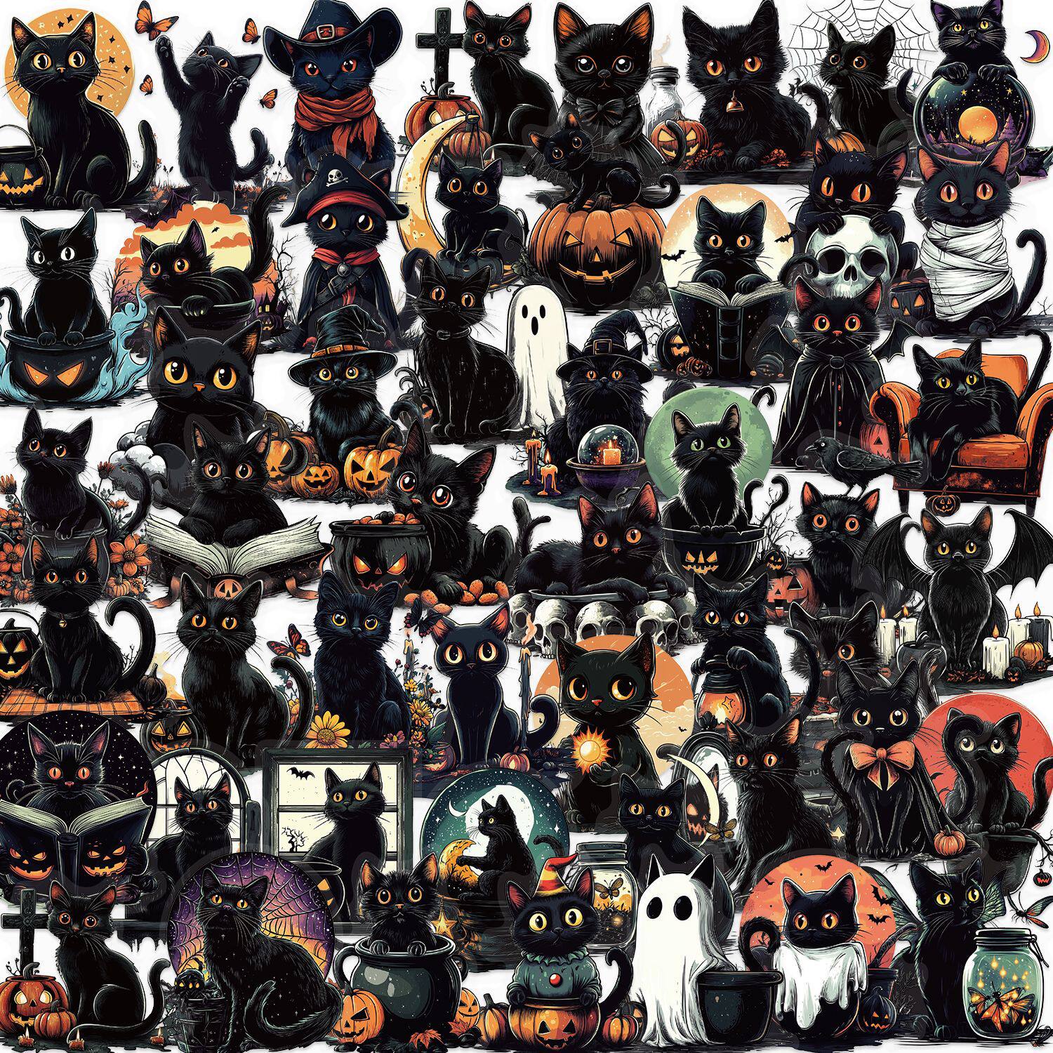 ハロウィン黒猫 SLP143 50枚