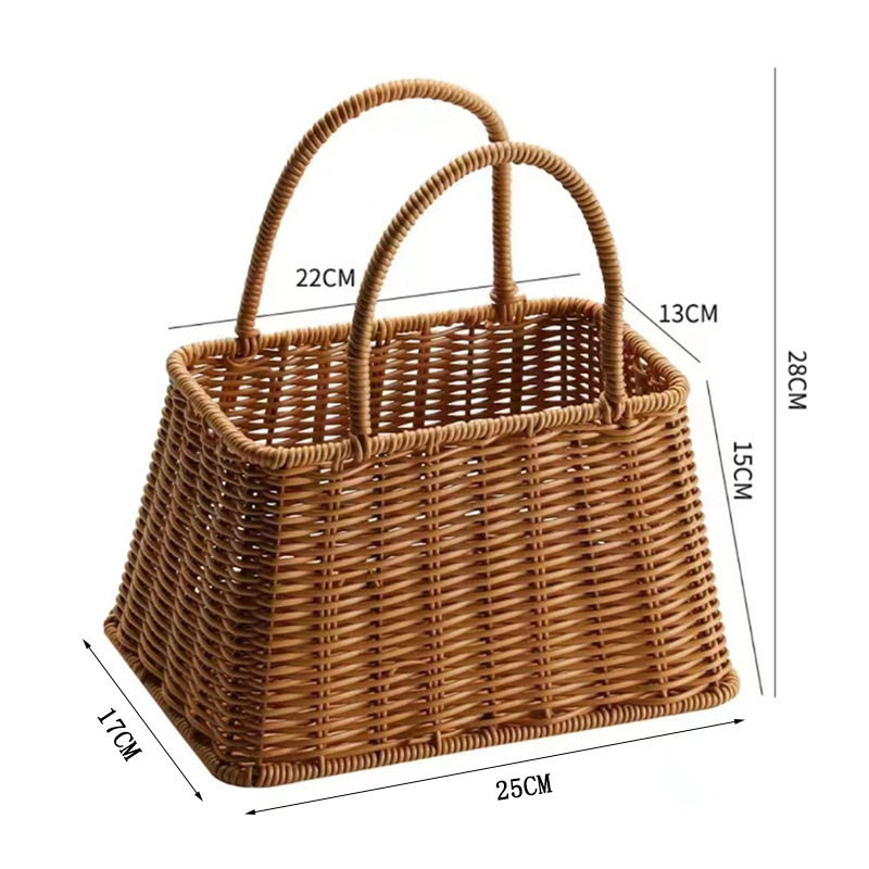 レザースレッドハンドバッグ