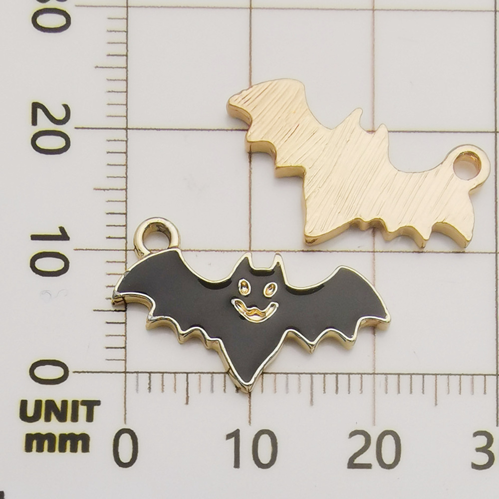 黒い油が滴るハロウィンコウモリ 1 個-0.8g-23*13mm-14015