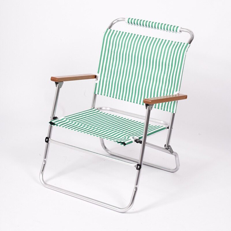 緑と白の布-アルミニウム合金ブナ材手すり-600D二層オックスフォード布