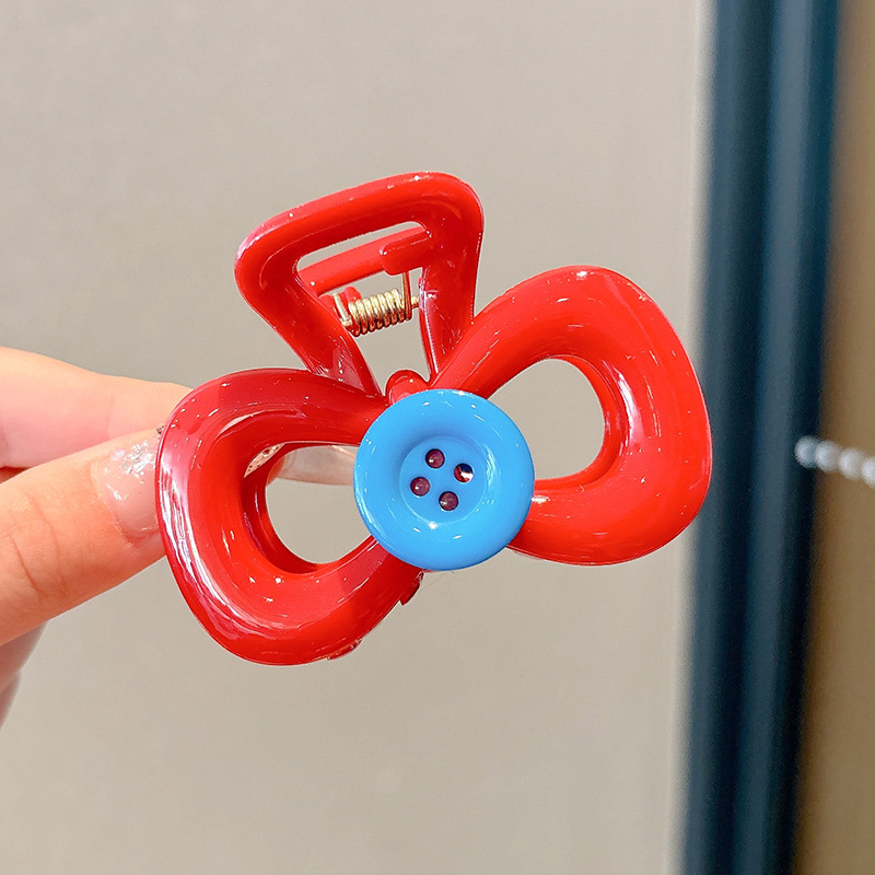 3#赤いボタンクリップ 7cm