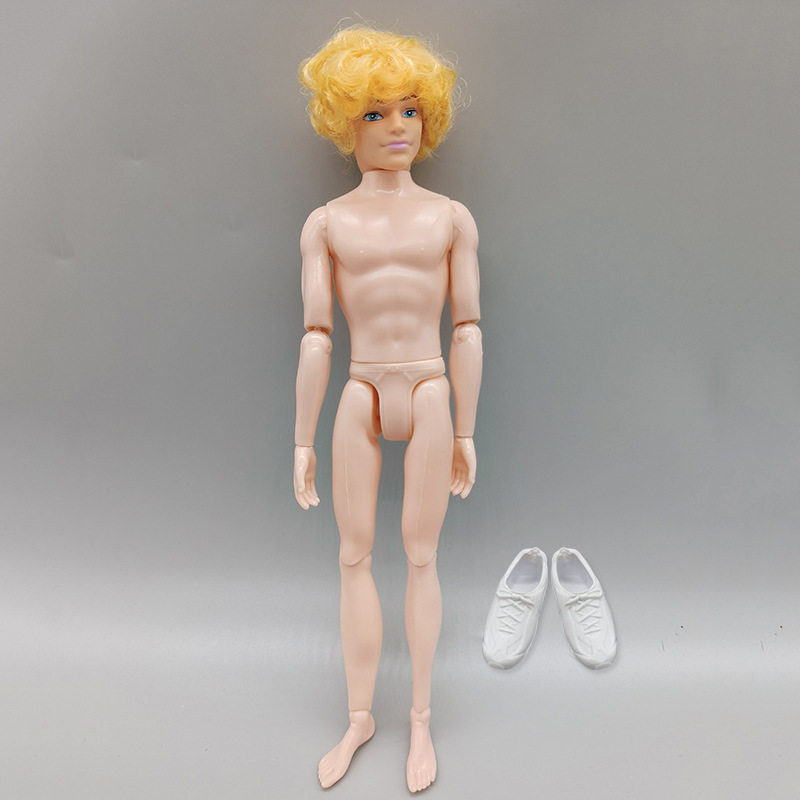 30cm挑色金髪頭加素体送白靴141304