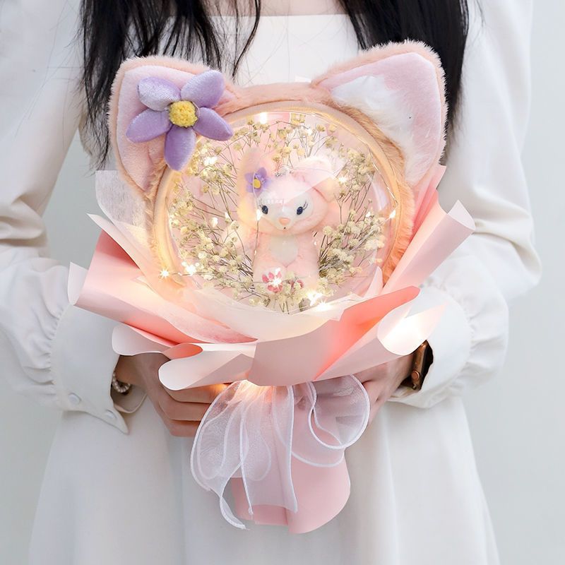 玲娜貝児花束 + カチューシャ + ギフトバッグ