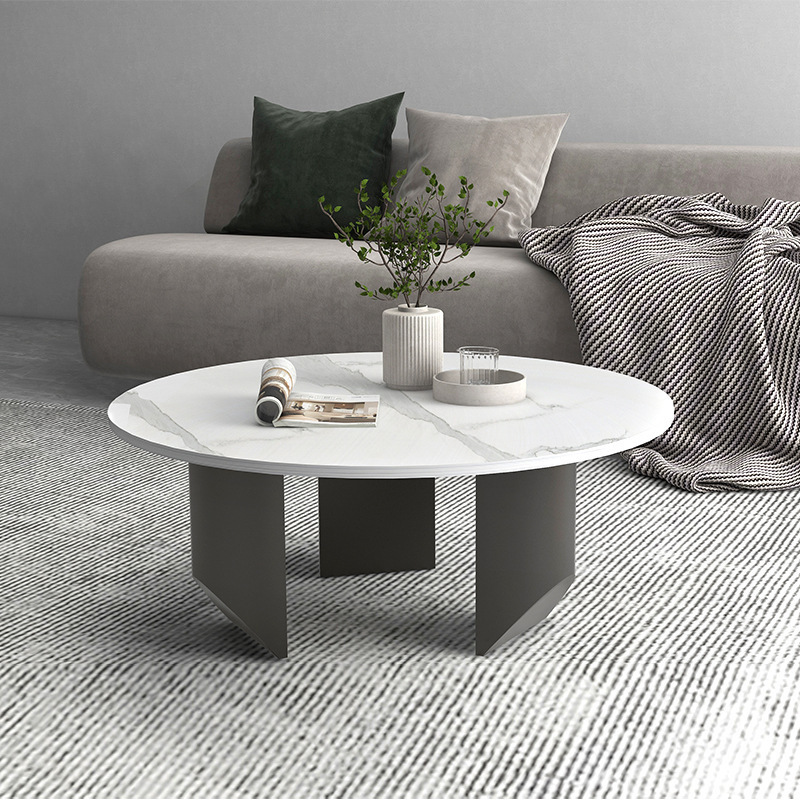 雪山白コーヒーテーブル 90 ラウンド 40 高さ