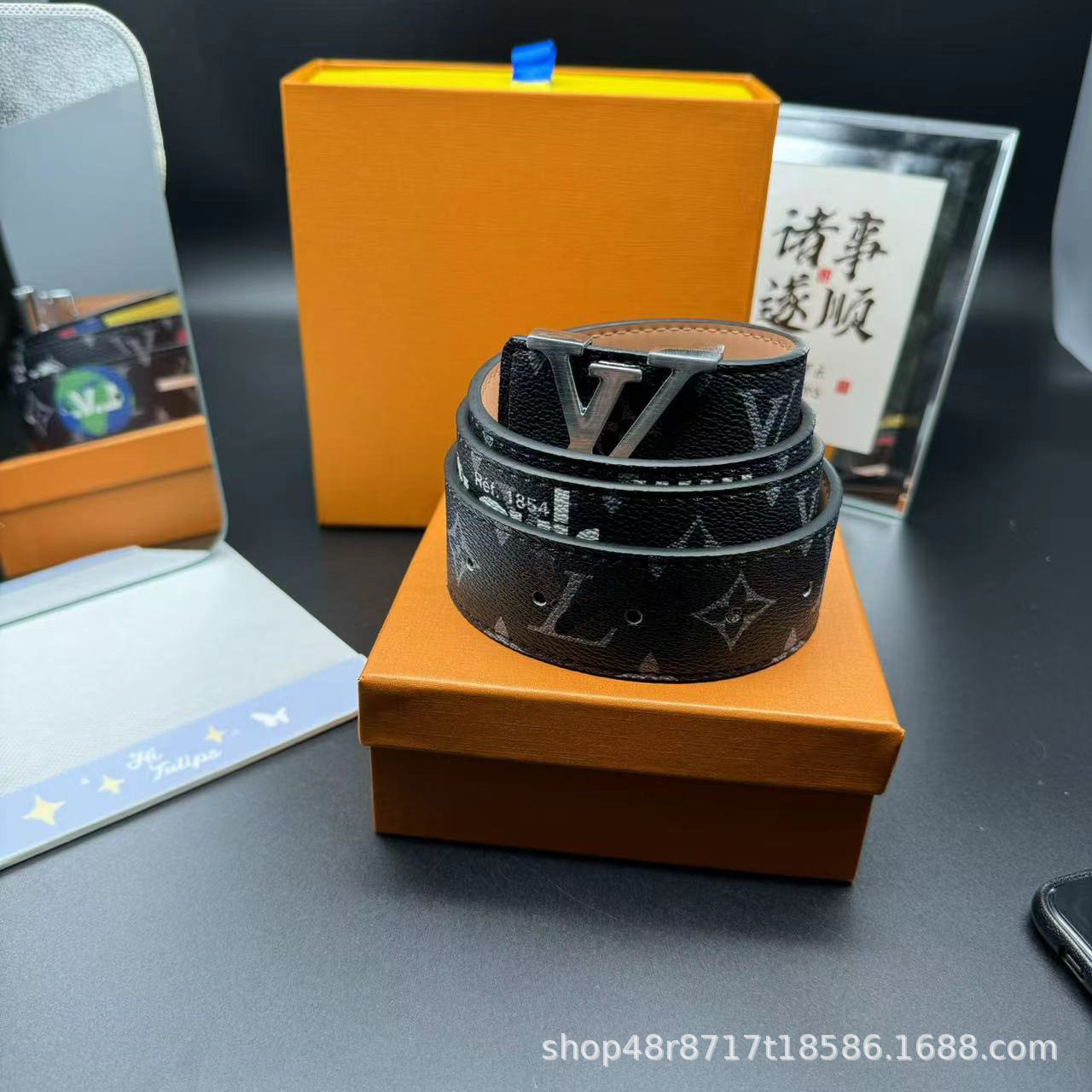 プレーンブラックシルバーバックル