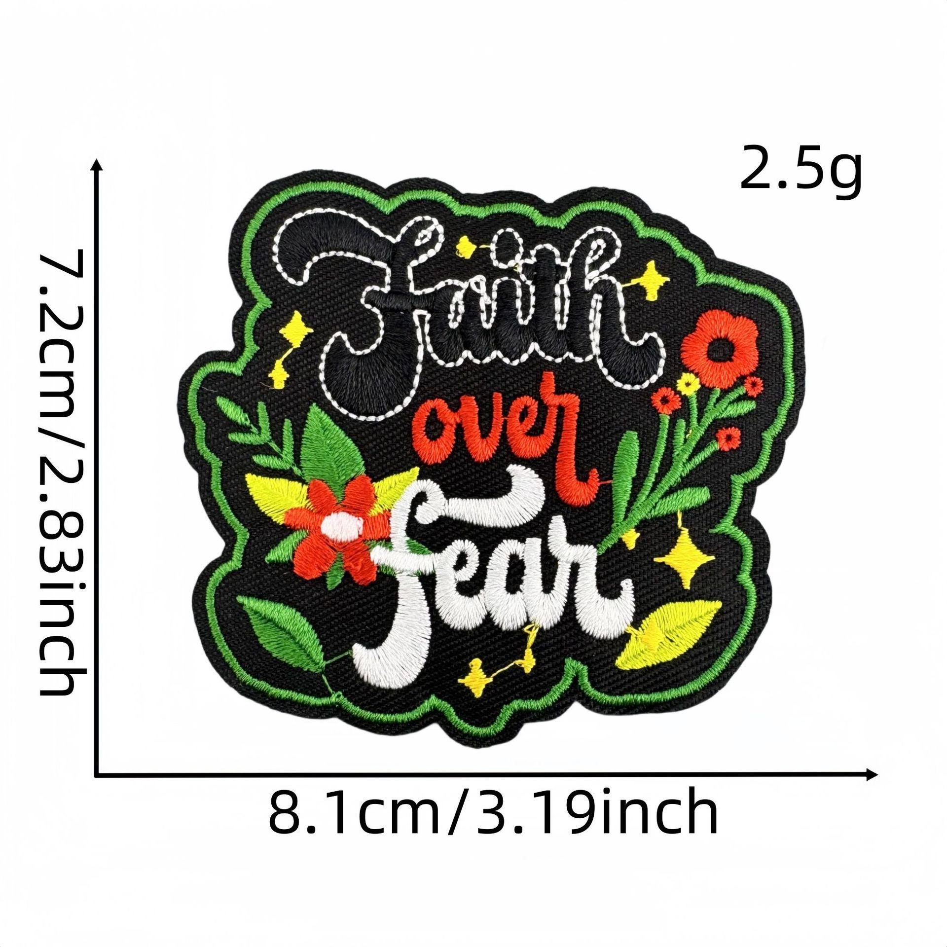 トレンドの英語布ステッカー5#