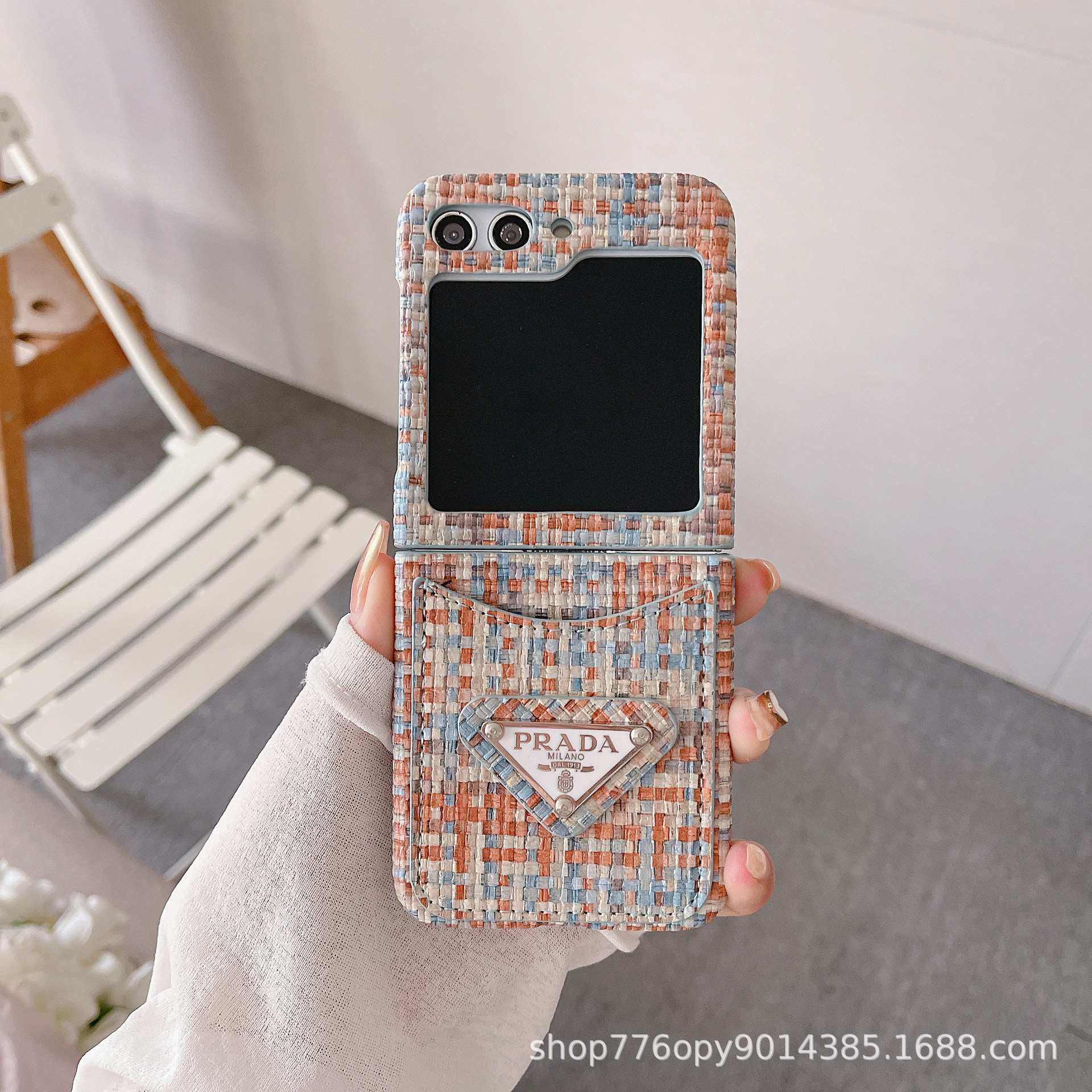 (He) 草席紋プラカード -- 色合わせグレー