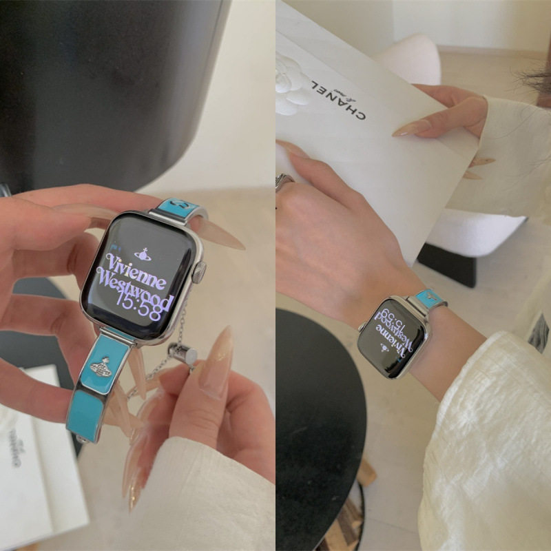 サターン ブレスレット - クリーム ブルー