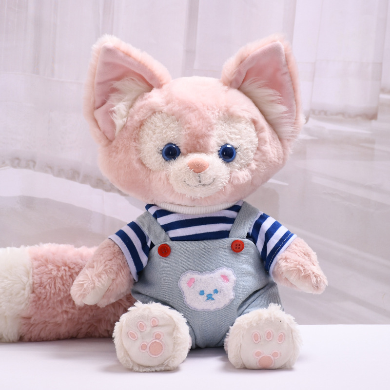 ブルーストライプベビーオーバーオールセット（ベビー服のみの販売、人形は含まれません）