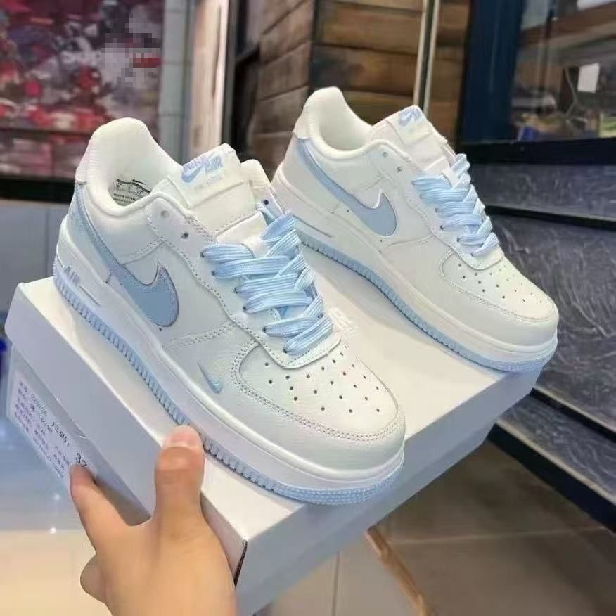 エアフォース ダブルフック​​ ホワイト ライトブルー [キャンパス]