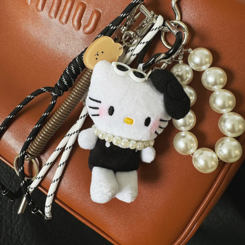 黒子猫ジェーンミュウ風ペンダント+ベアスプリング