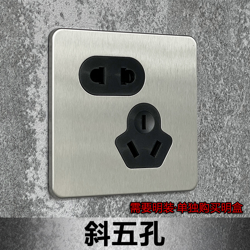 Jinjue シルバー斜め 5 穴