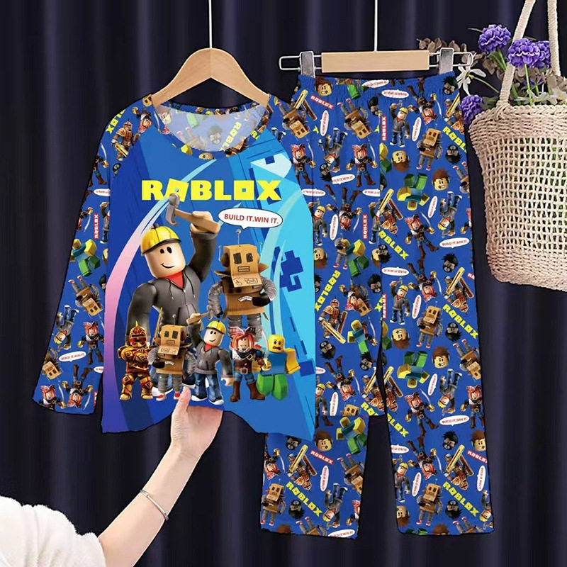 JH ロングセット-25 ブルー マインクラフト