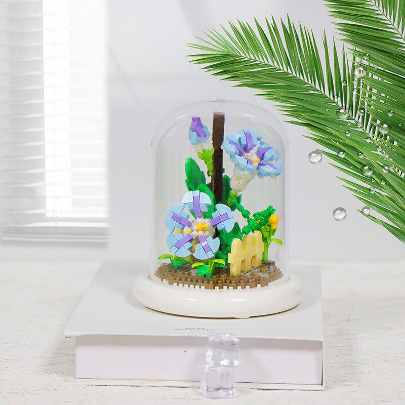 朝顔【防塵カバー発光台座を送る】花言葉の意味: 家運を高め、財を集めて息を引き取る