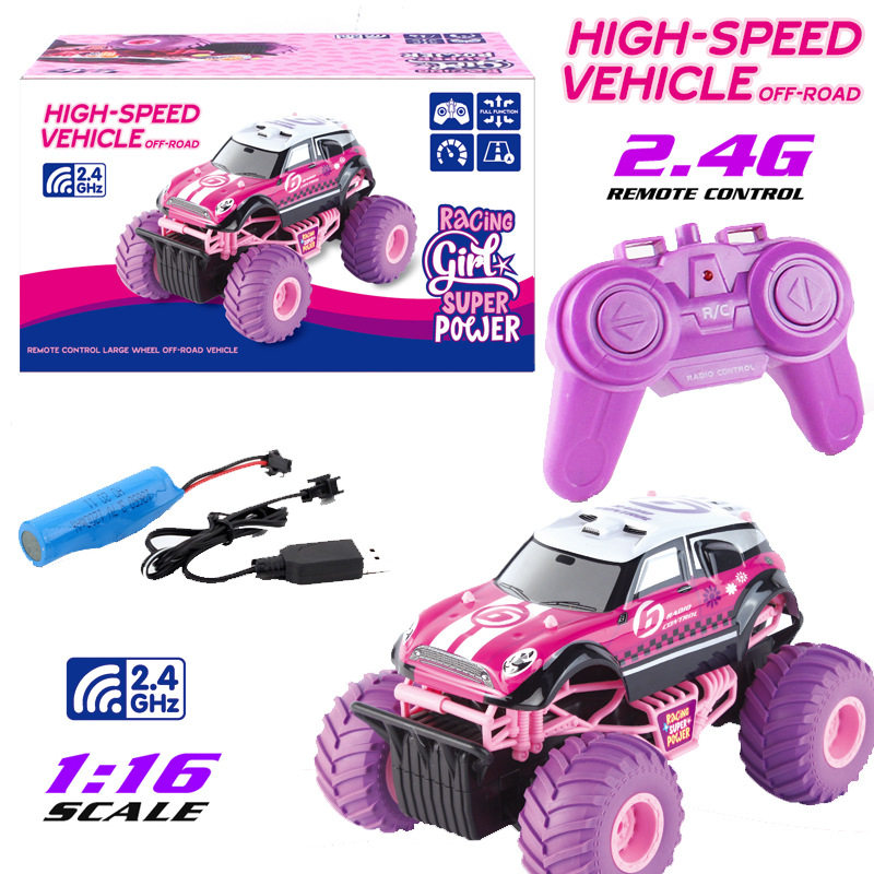 [ピンク] 1:16 高速リモコンオフロード車-8222