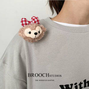 毛绒雪莉玫胸针