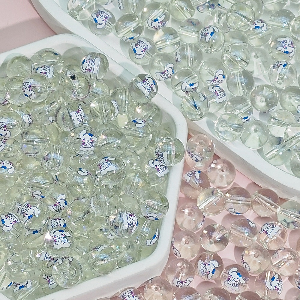 K60#大きな耳の犬 [10MM プリント漫画ビーズ]