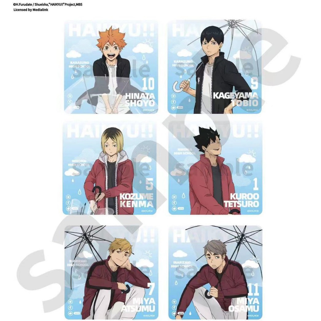 バレーボール少年二重アクリルコースター【セット6個】