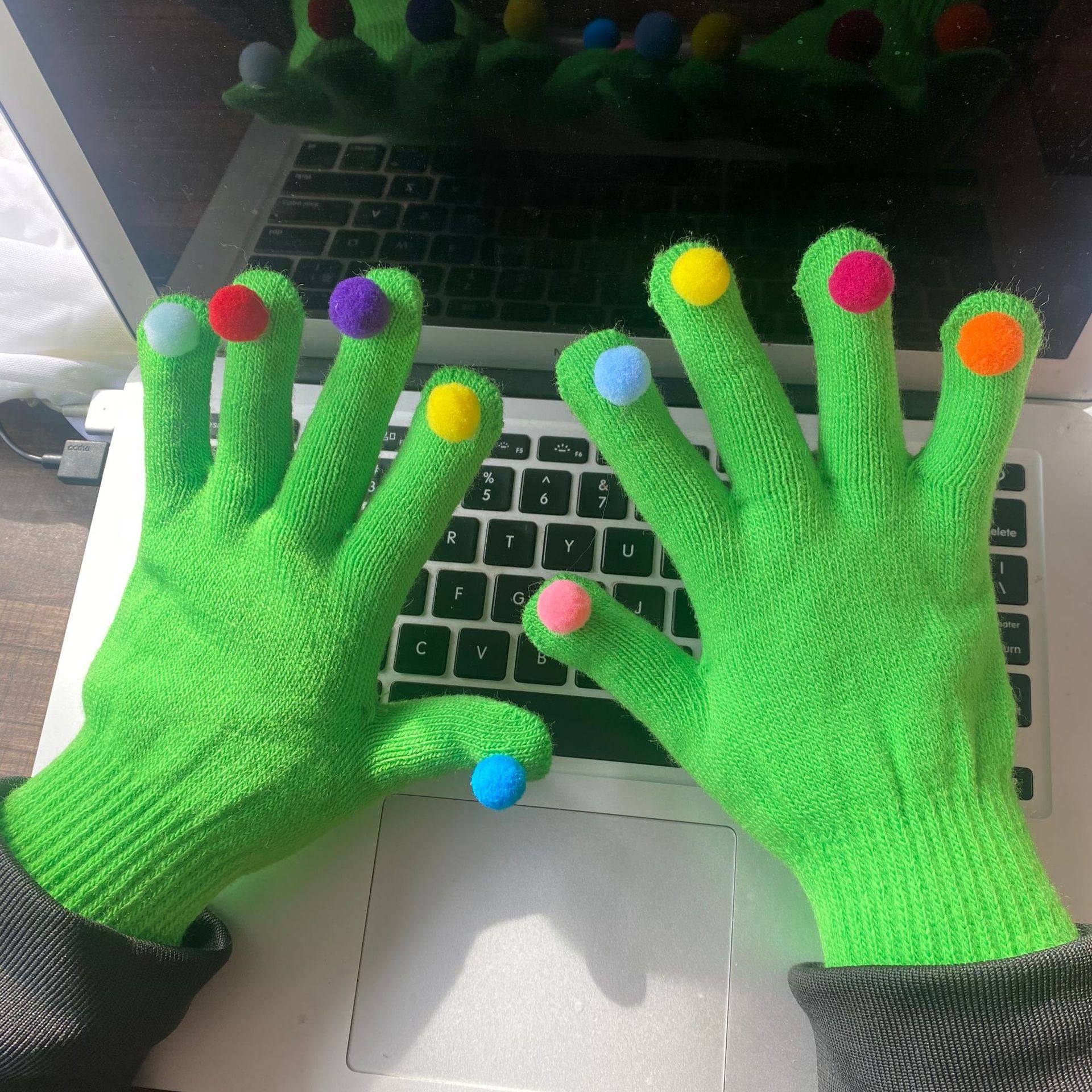 キャンディカラー蛍光グリーン【毛玉ランダムカラー】