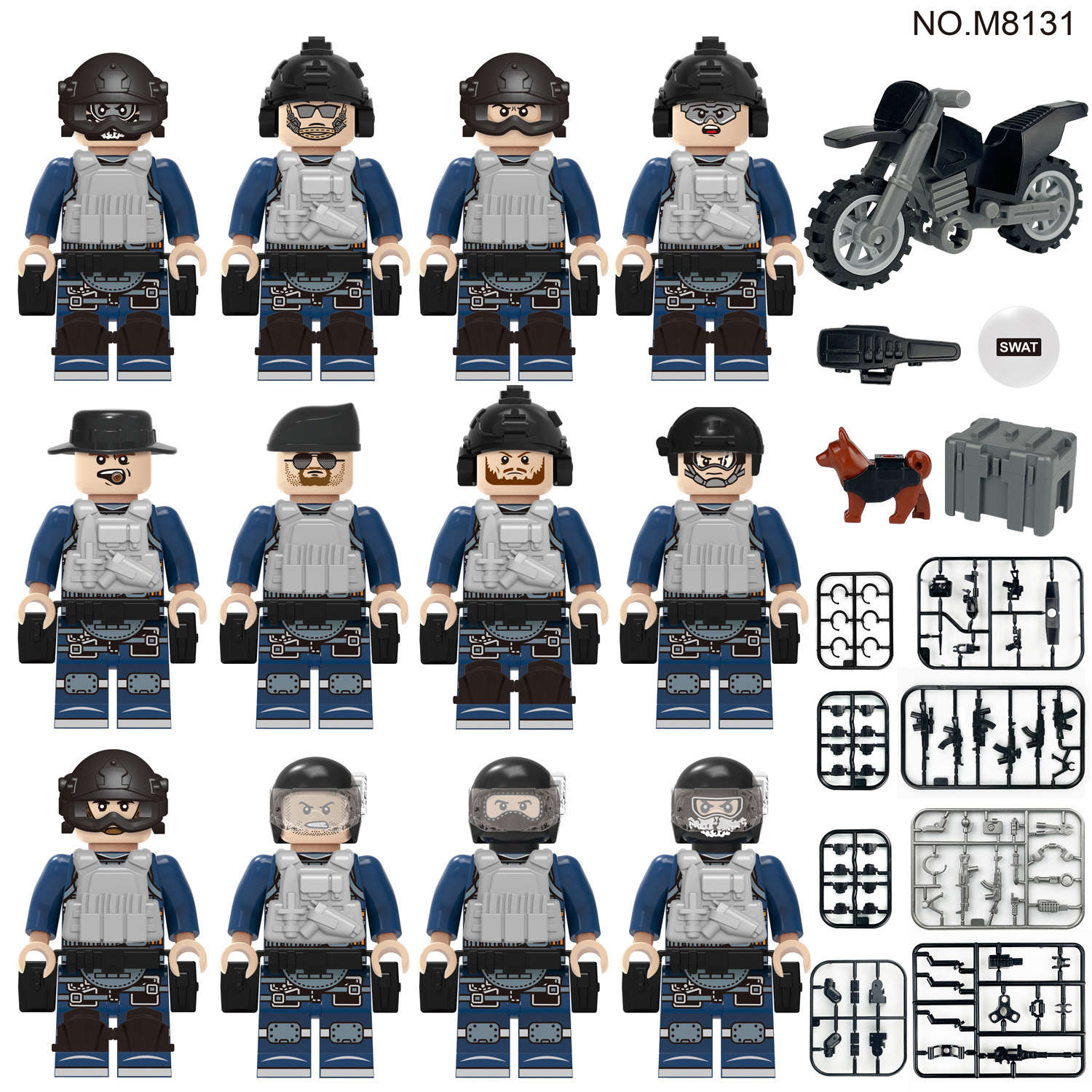 M8131-12 軍事 SWAT ミニフィギュア