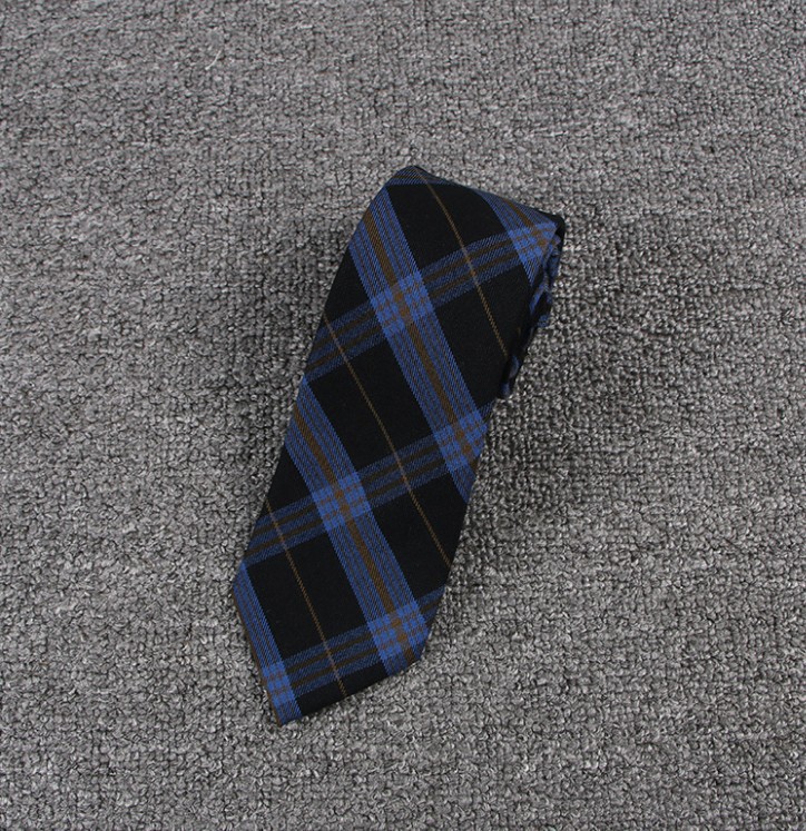 青と黄色のチェックネクタイ(D)