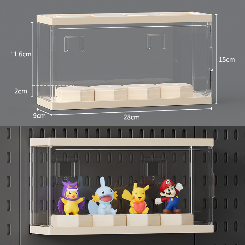 【収納ボックス】9×28cm フィギュアボックス アプリコットイエロー