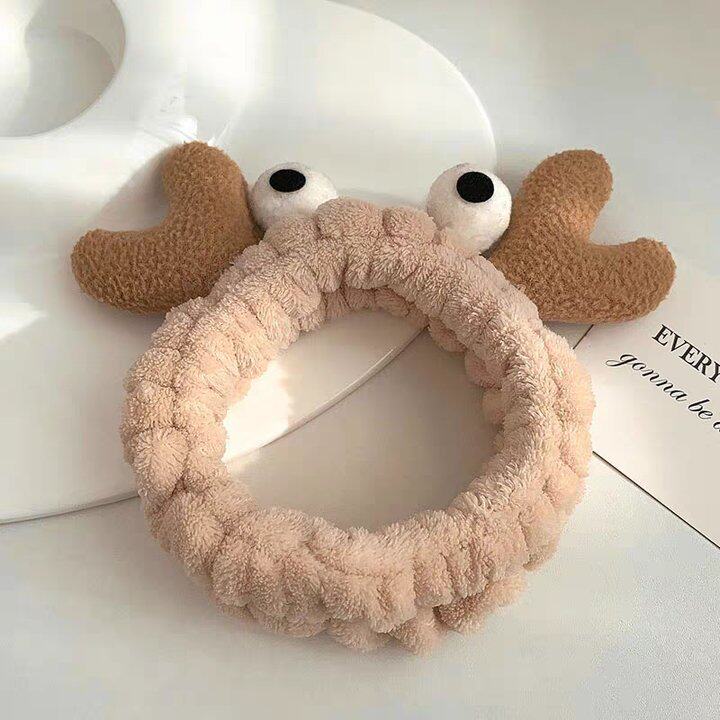 49#カーキ色の鹿の角ヘアバンド