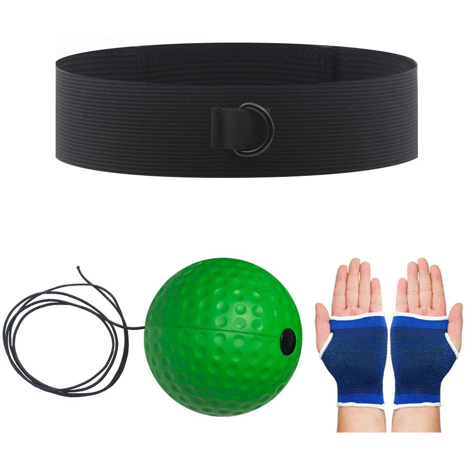 40g グリーンソフトボール + 伸縮性ヘッドバンド + パームガード