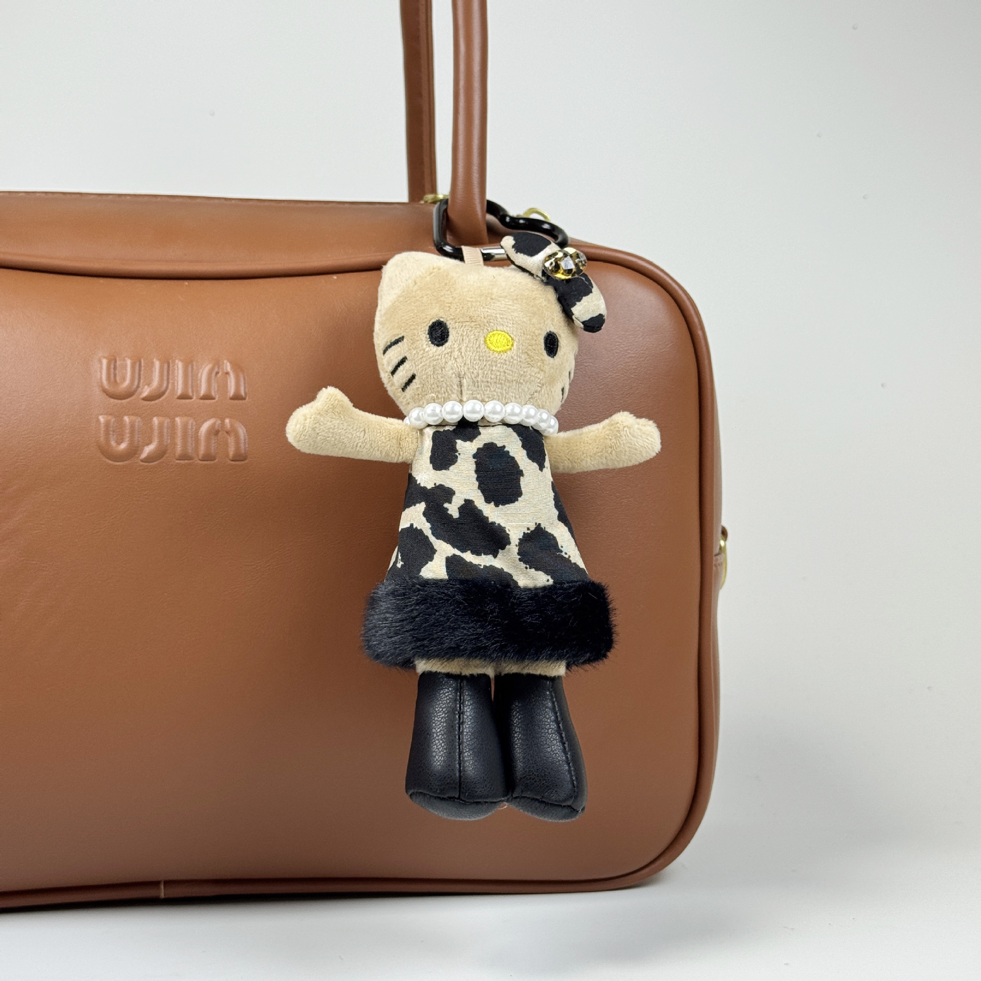 ライトヒョウ柄ロングレッグKT【ラブキーホルダー風】