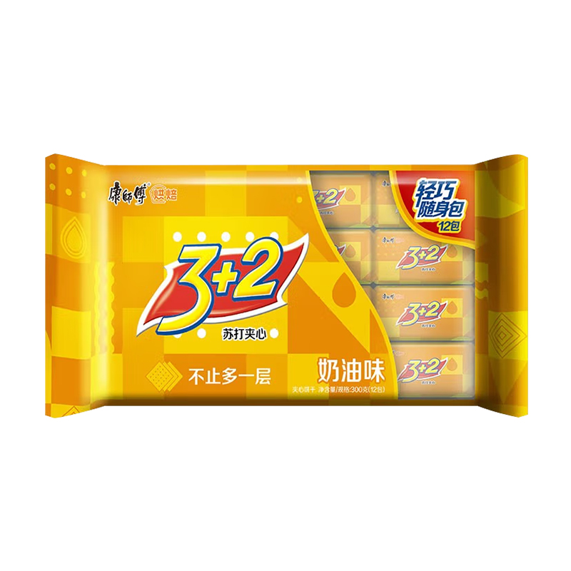 3+2ビスケットクリームサンド 300g(12パック)