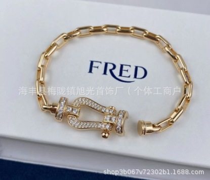 ローズゴールド ラージ フル ダイヤモンド バックル ブレスレット