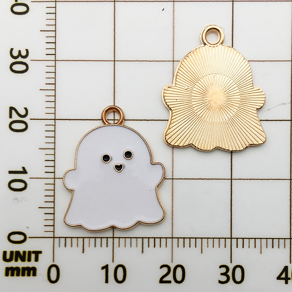 1 ホワイトオイル滴るハロウィンかわいいゴースト-1.2g-18*22mm-15128