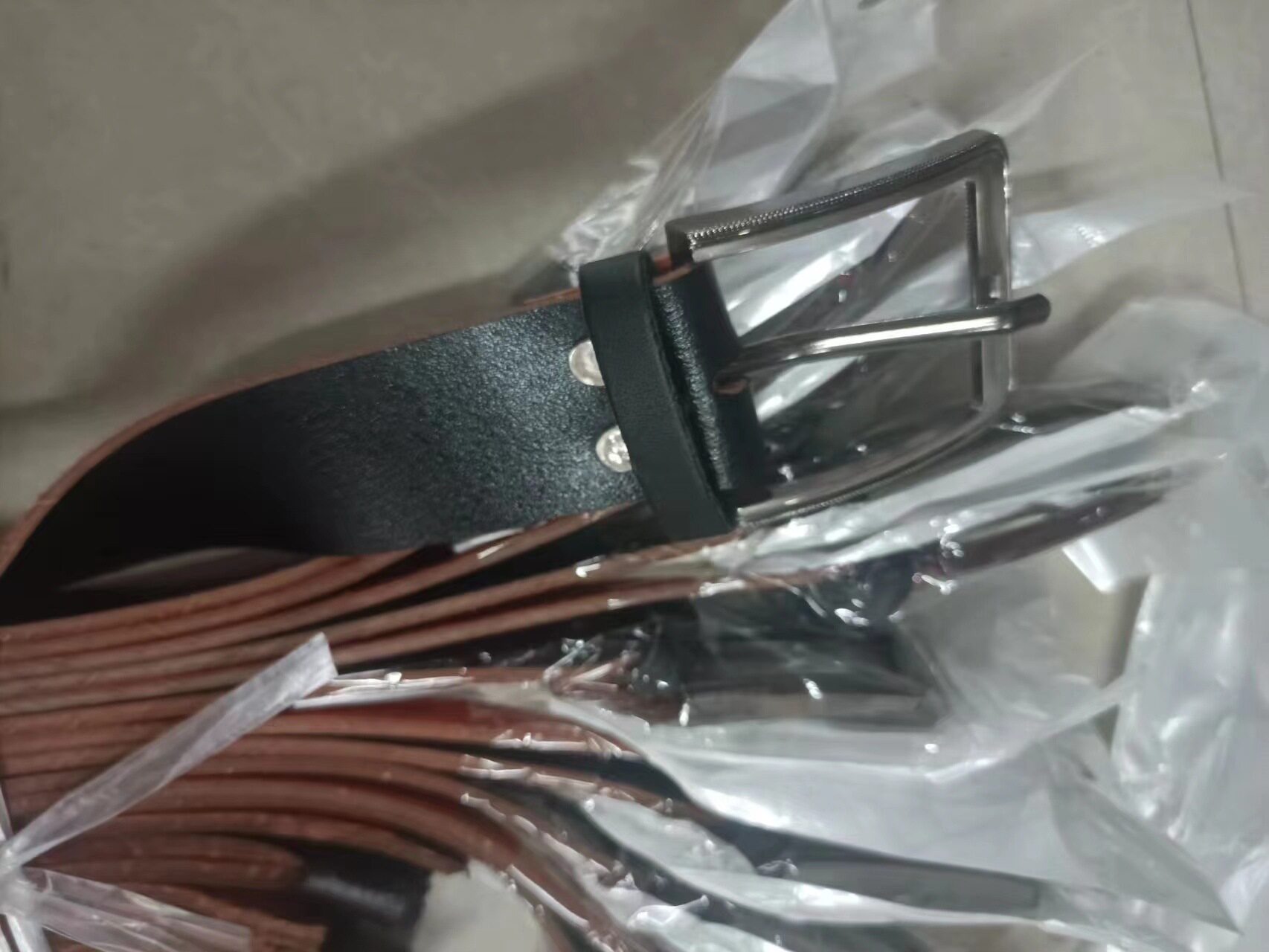 3.4センチの幅の連体豚の皮の良い針のボタン