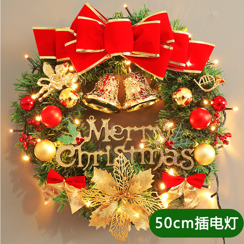 50 CM大紅結花輪付電灯