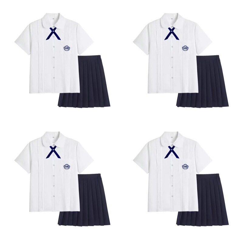 レディーススタイル【半袖＋黒クロスボウタイ＋紺スカート】