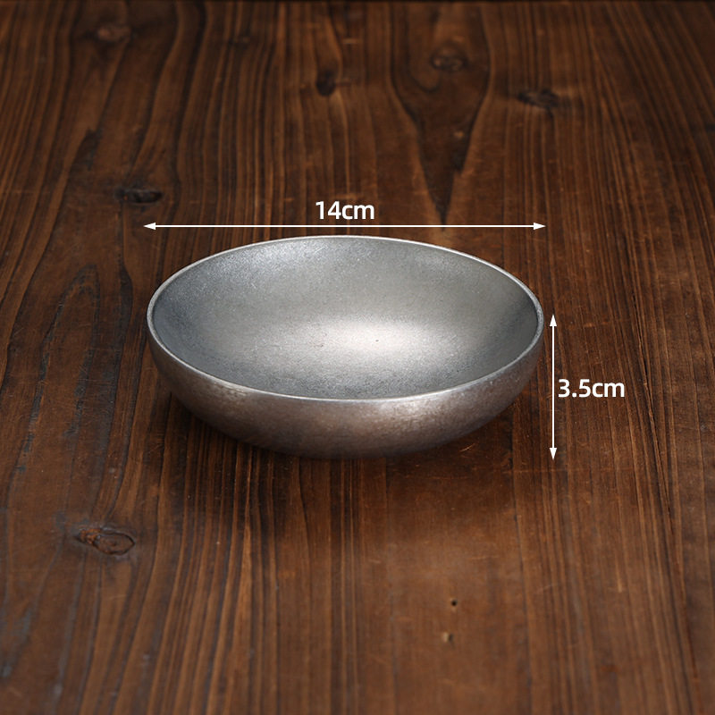 14 ラウンド フラット スープ ボウル スノーフレーク グレー