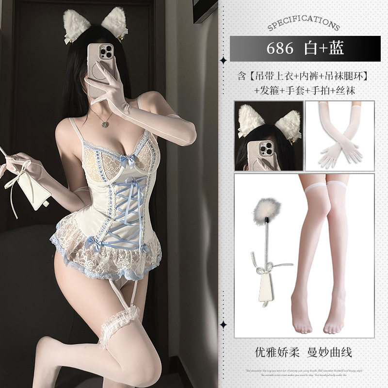 ホワイト(ワンピース+レッグリング*2+パンツ)+W1ホワイト+P46ホワイト+P56ホワイト+P4ホワイト