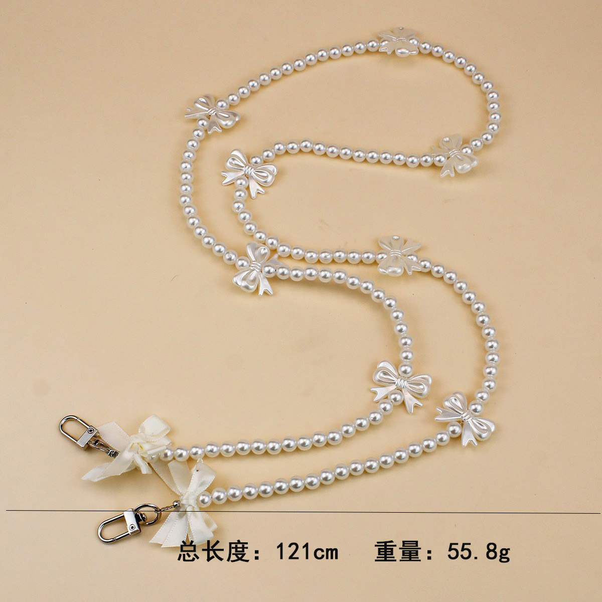 白蝶パール布リボン