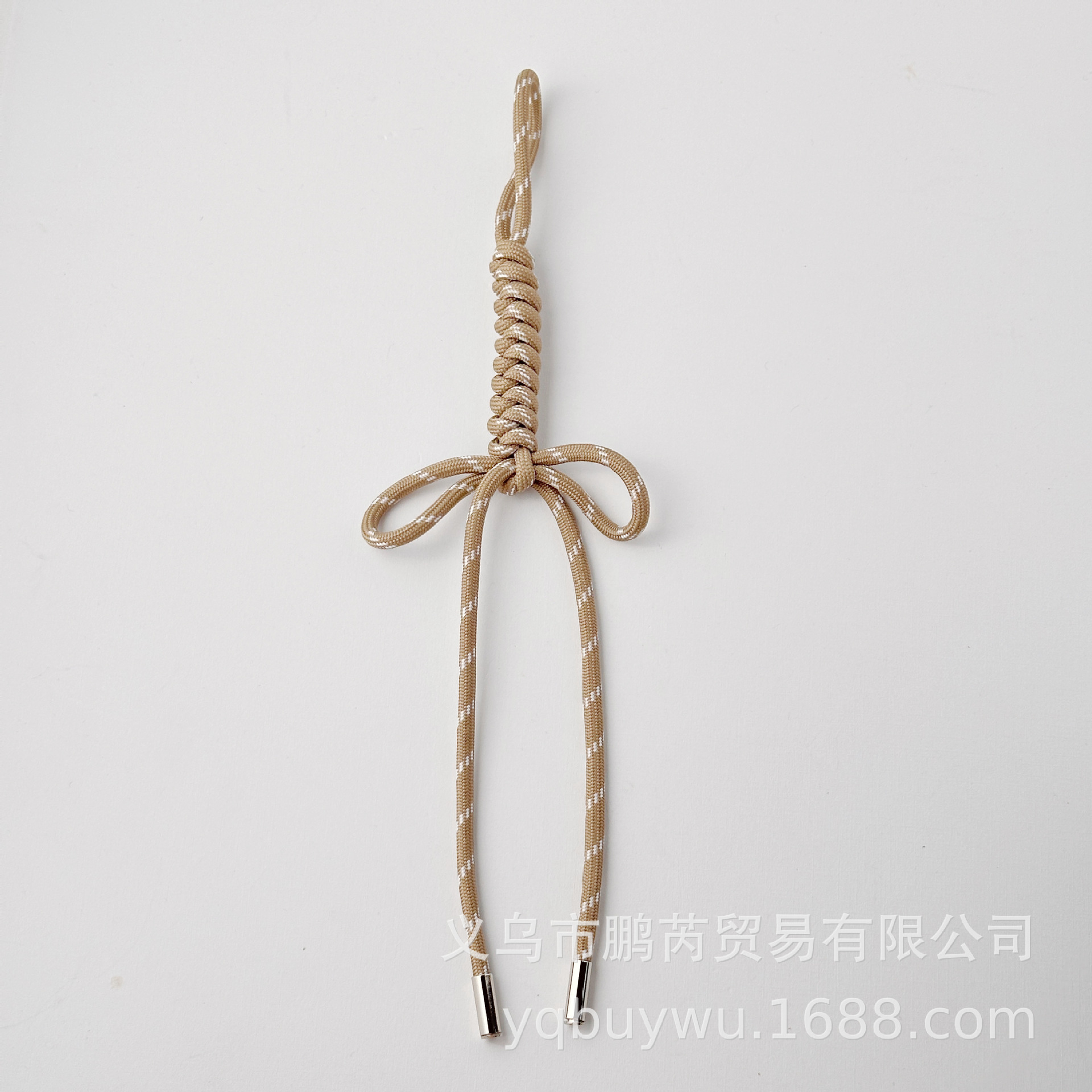 ライトブラウンのダイヤモンドリボン完成品 約25cm