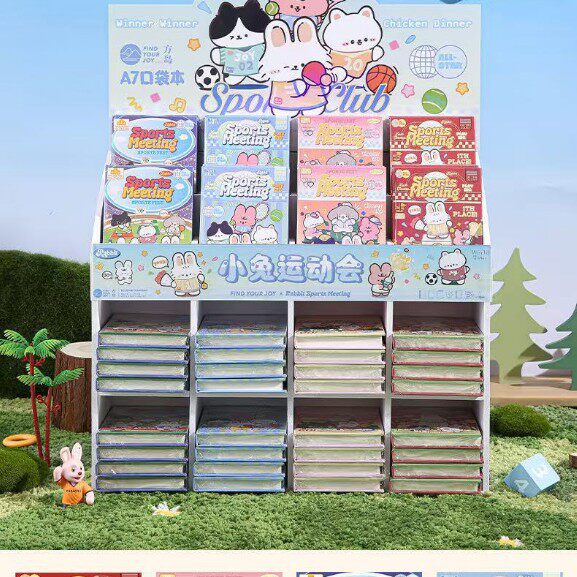 うさぎの運動会（混合写真80枚、ディスプレイスタンド付き）