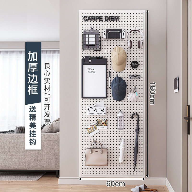 180×60cm-ホワイト フック10個付き